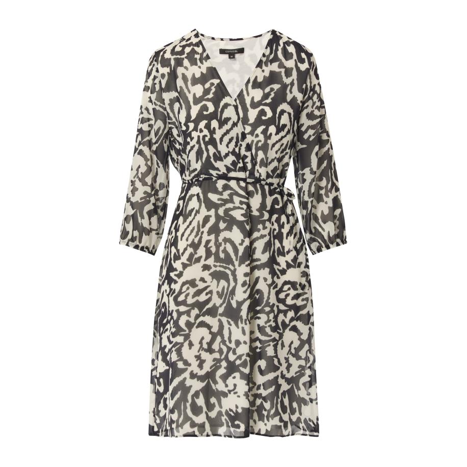 Comma COMMA Jurk lichtbeige / navy -