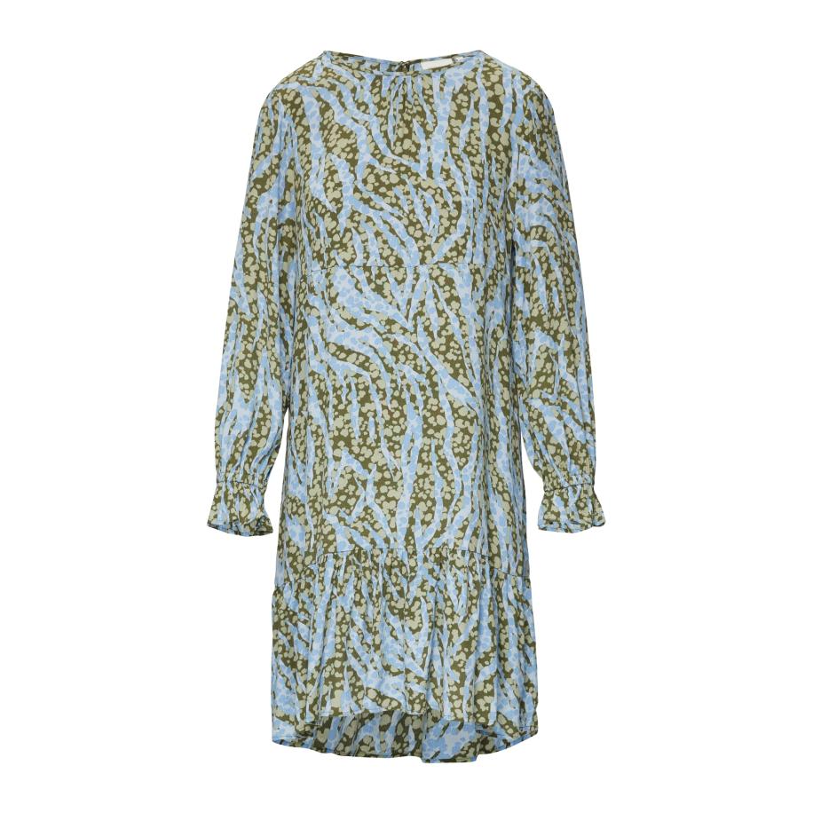 comma casual identity comma casual identity Jurk lichtblauw / olijfgroen / pastelgroen / wit -