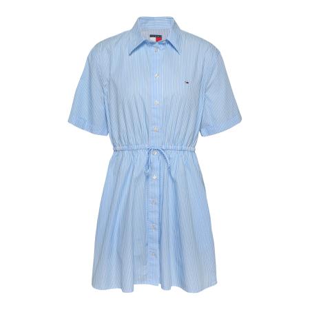 Tommy Jeans Tommy Jeans Blousejurk lichtblauw / wit