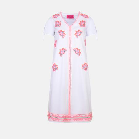 LIEBLINGSSTÜCK LIEBLINGSSTÜCK Zomerjurk Nica lichtblauw / smaragd / lichtrood / wit