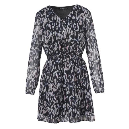 KOROSHI KOROSHI Jurk grijs / zwart