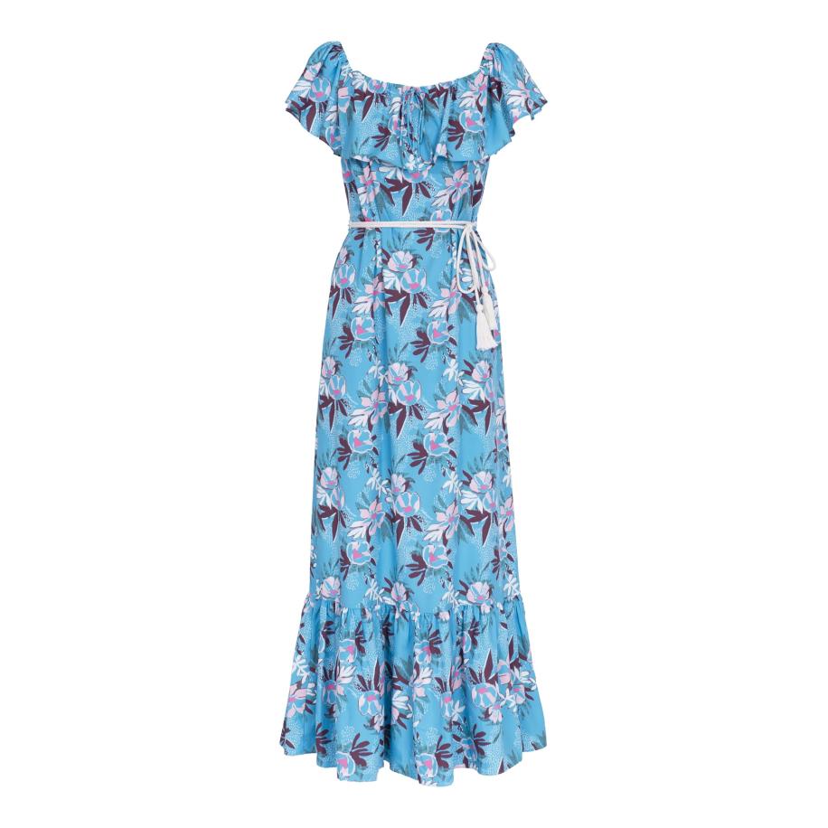 Influencer Jurk hemelsblauw / pink / wit Blauw