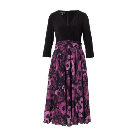 Apart APART Jurk donkerbruin / lila / zwart