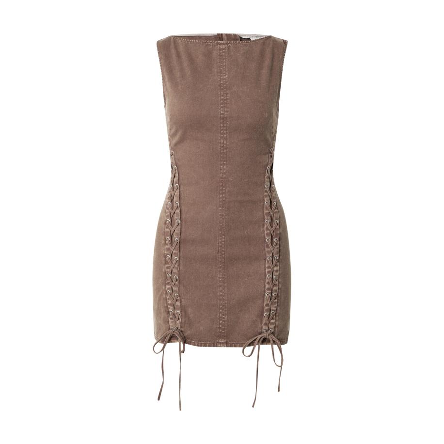 Monki Monki Jurk bruin -