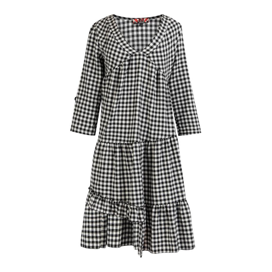 MYMO myMo ROCKS Jurk Reiswood zwart / wit -