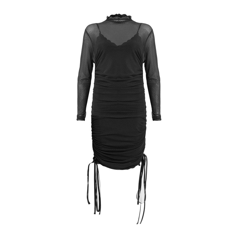 AllSaints AllSaints Jurk ADARA zwart / zwart gemêleerd -