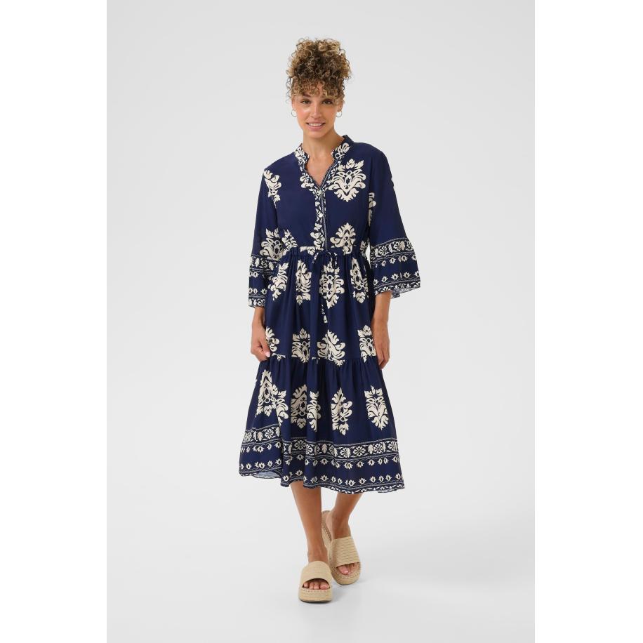Cream Cream Jurk Koren beige / navy -