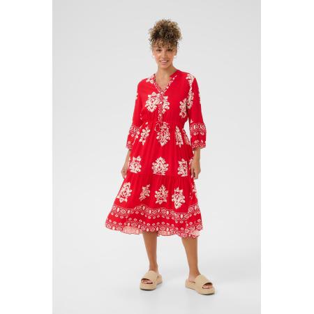 Cream Cream Jurk Koren rood / wit