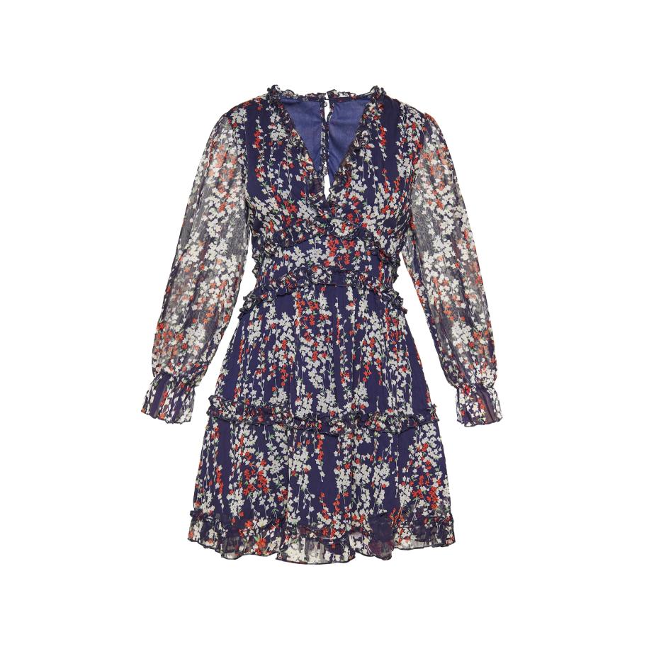 FELIPA FELIPA Jurk Fashion Look lichtblauw / donkerblauw / rood / wit -