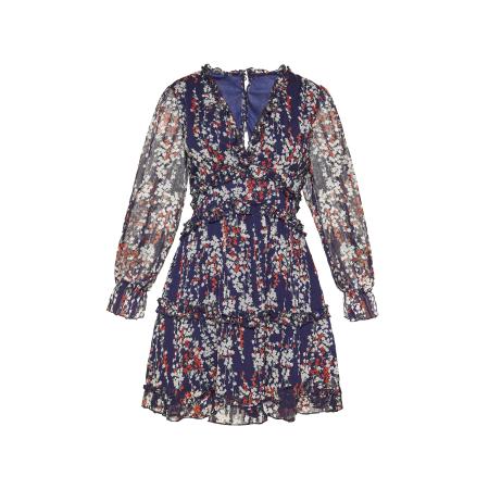 FELIPA FELIPA Jurk Fashion Look lichtblauw / donkerblauw / rood / wit