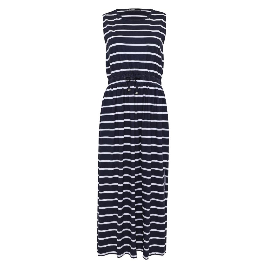 Threadbare Threadbare Zomerjurk Hopper navy / wit -