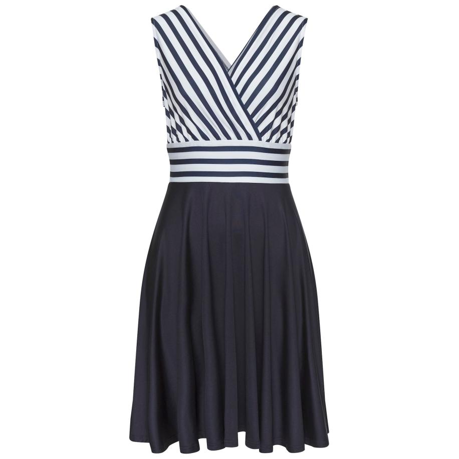 Lascana LASCANA Zomerjurk navy / wit -