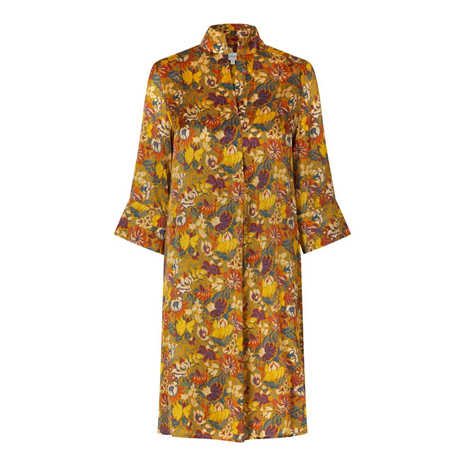 Dea Kudibal Dea Kudibal Jurk blauw / curry / aubergine / kreeft -