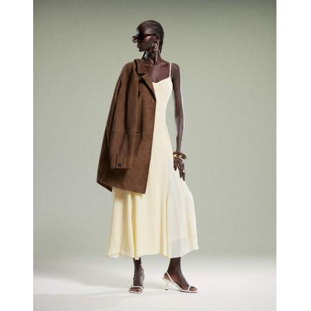 Forever New Maxi-jurk met split in geel