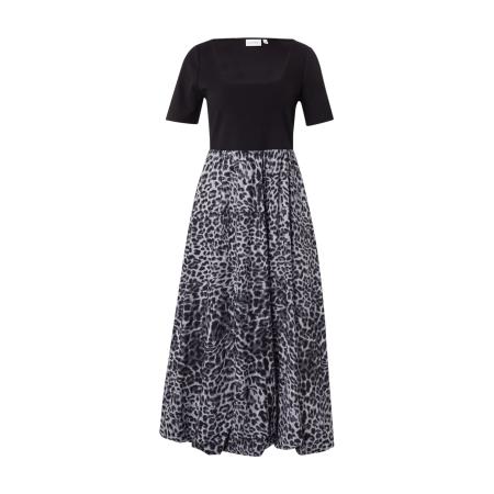 Comma COMMA Jurk grijs / zwart