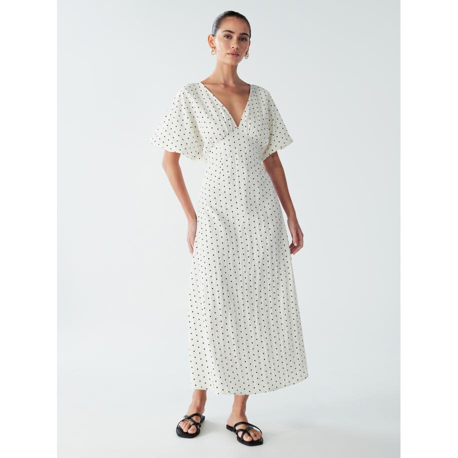 St MRLO Jurk Palm zwart / wit Wit