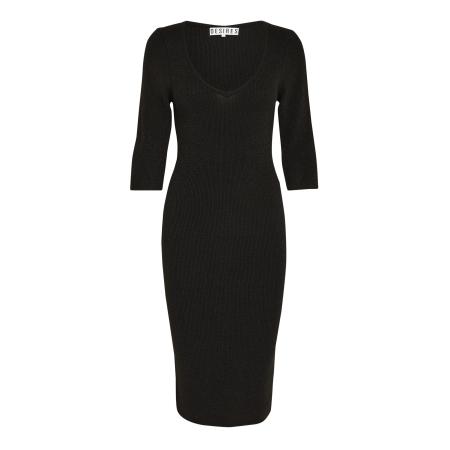 Desires DESIRES Gebreide jurk Leila zwart