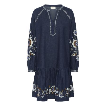 Cream Cream Jurk Gro crème / blauw / navy / bruin