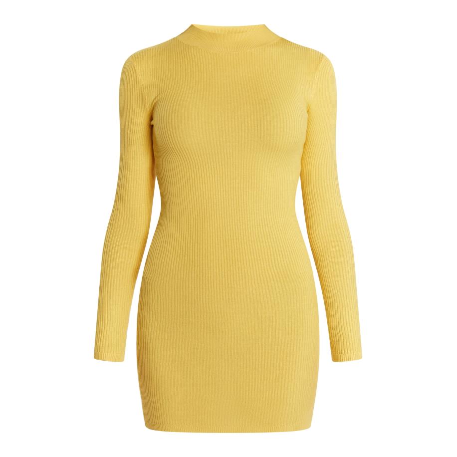 MYMO MYMO Gebreide jurk Biany goudgeel -