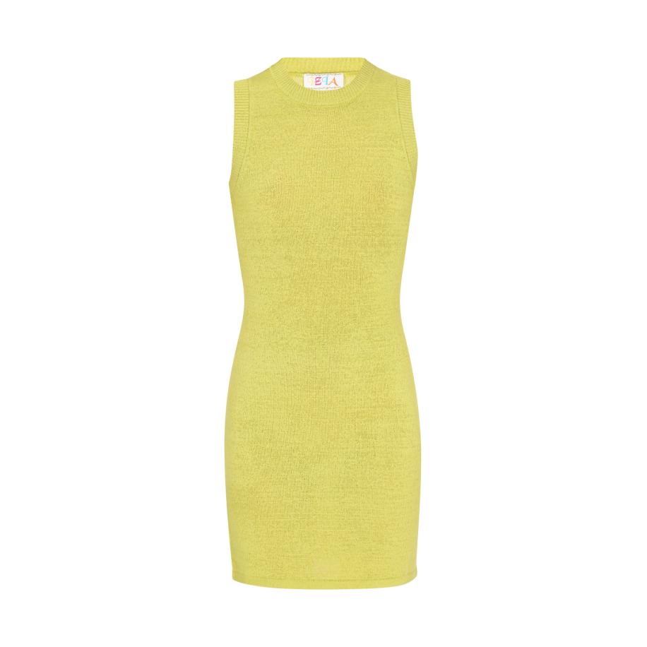 IZIA IZIA Gebreide jurk Boho appel -