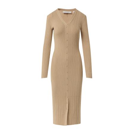 comma casual identity comma casual identity Gebreide jurk beige