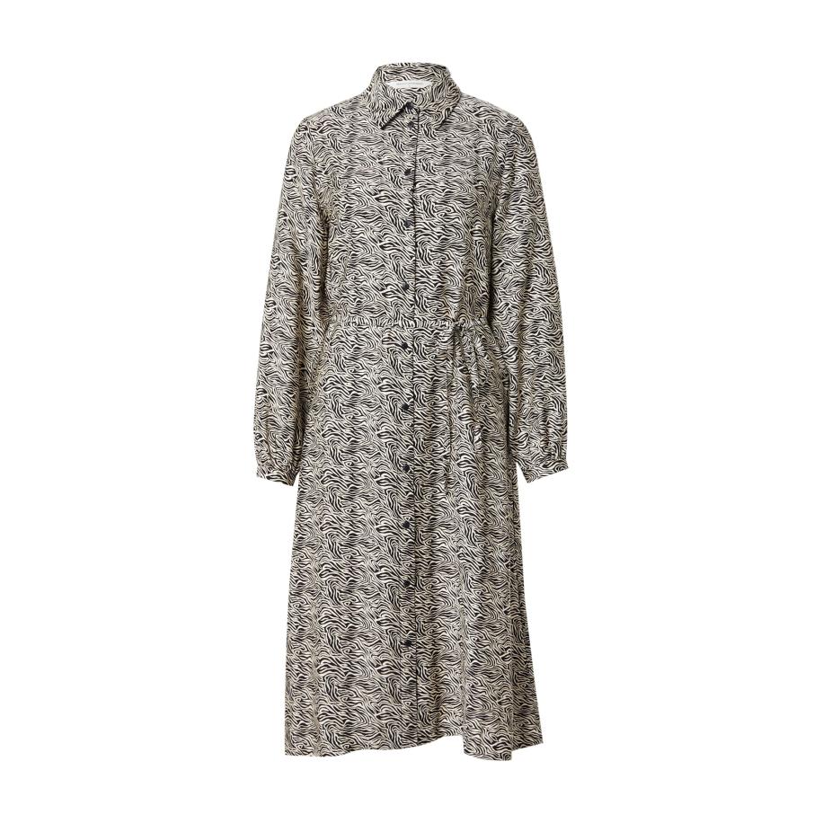 MSCH COPENHAGEN Blousejurk Cielo Amabella beige / zwart Bruin