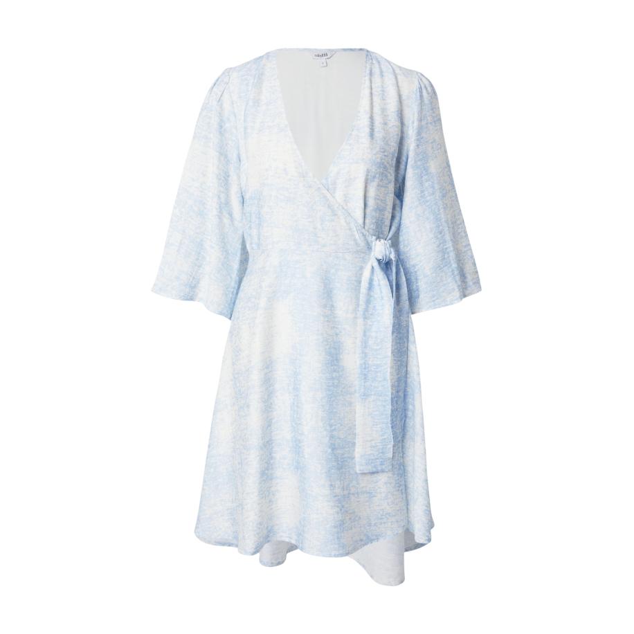 Mbym mbym Jurk Melik lichtblauw / wit -