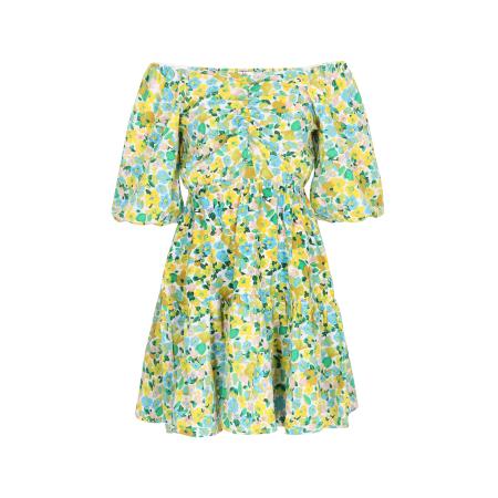 MYMO Zomerjurk geel / groen / gemengde kleuren