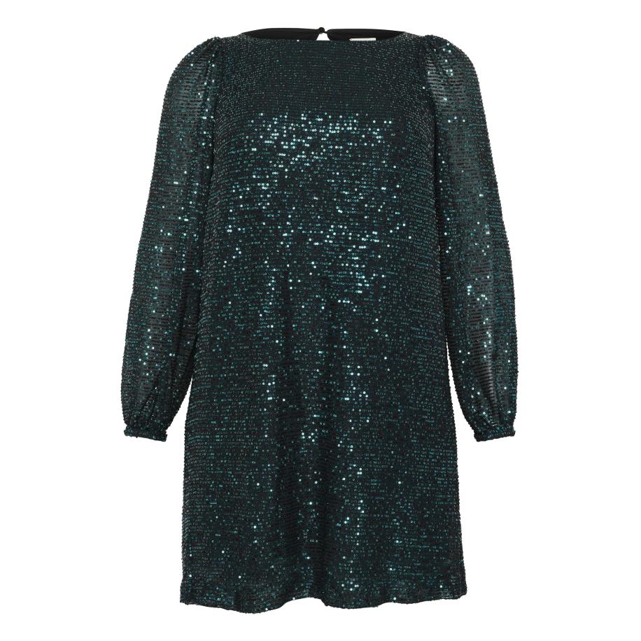 KAFFE CURVE Avondjurk Laila donkergroen Groen