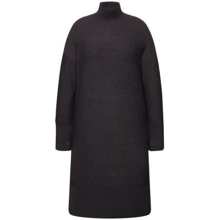 Ulla Popken Ulla Popken Gebreide jurk grijs gemêleerd