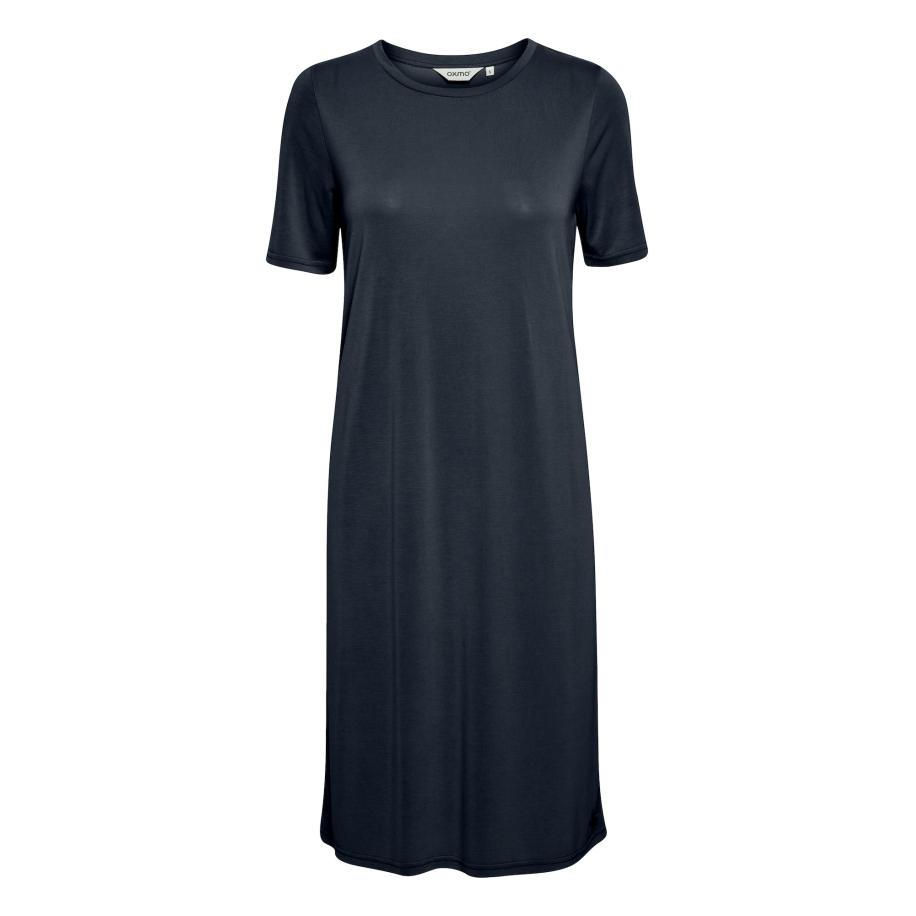 Oxmo Oxmo Jurk Brinja zwart gemêleerd -