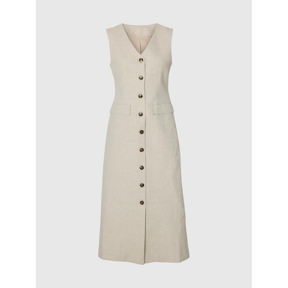 Selected SELECTED Jurk SLFVENJA SUN taupe -