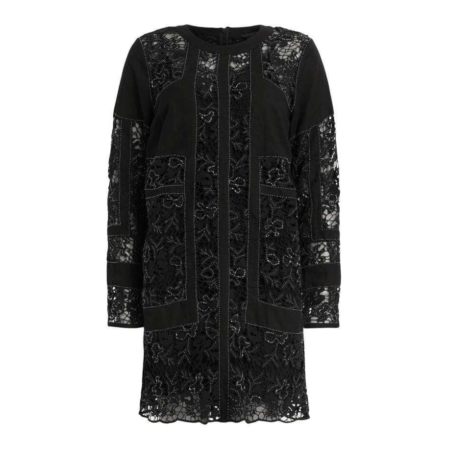 AllSaints AllSaints Jurk NOUSH zwart / zilver -