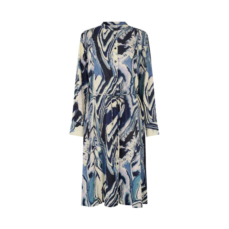 Masai Masai Blousejurk Neile beige / hemelsblauw / donkerblauw / zwart -