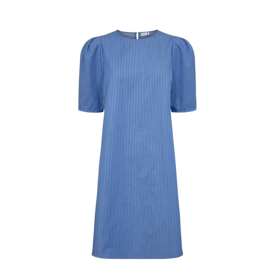 Nümph NÜMPH Jurk Nukaylie blauw / wit -