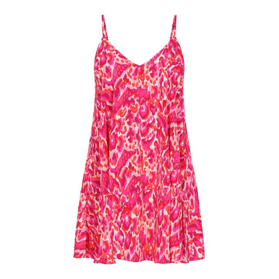 MYMO Zomerjurk ecru / lila / magenta / wit Roze
