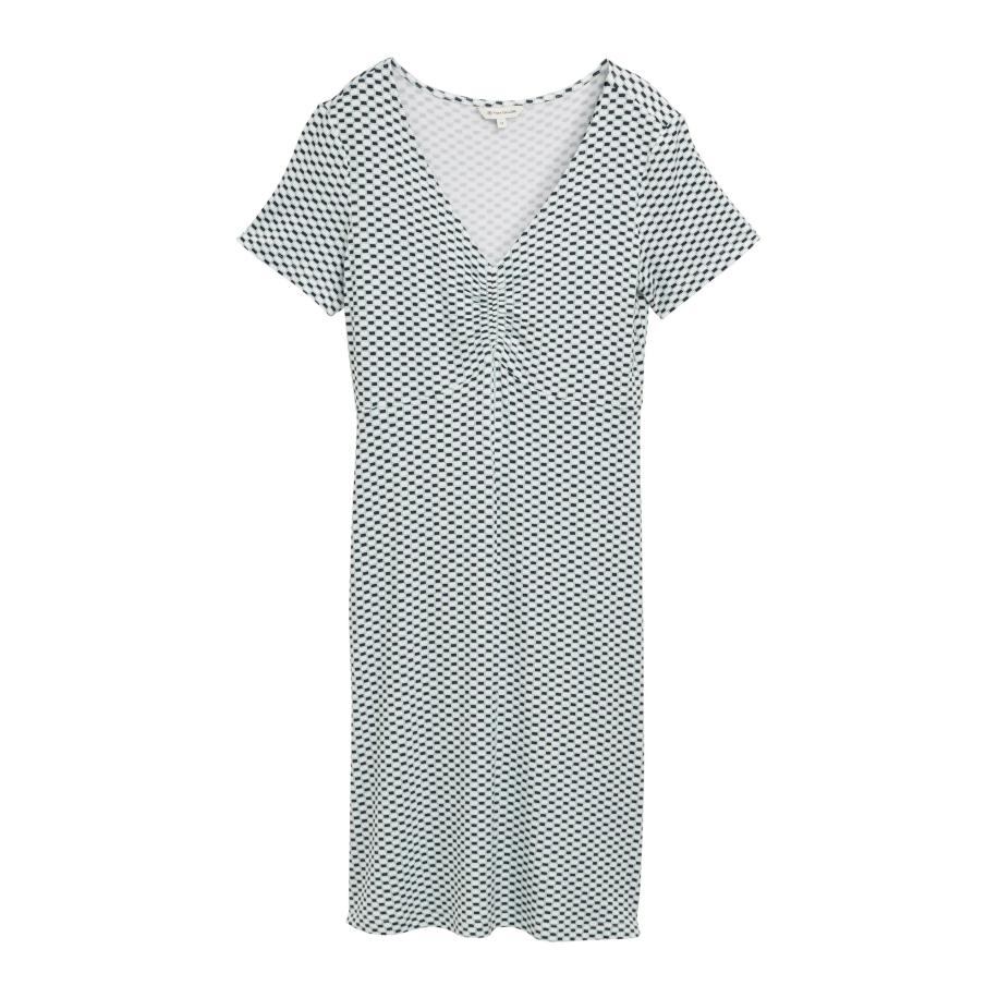 Tom Tailor TOM TAILOR Zomerjurk marine / mintgroen / wit -