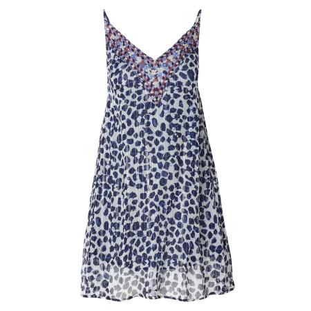 KOROSHI KOROSHI Zomerjurk blauw / navy / pastelblauw / bourgogne