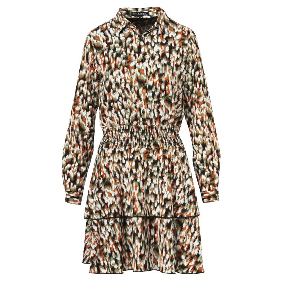 KOROSHI KOROSHI Blousejurk gemengde kleuren -