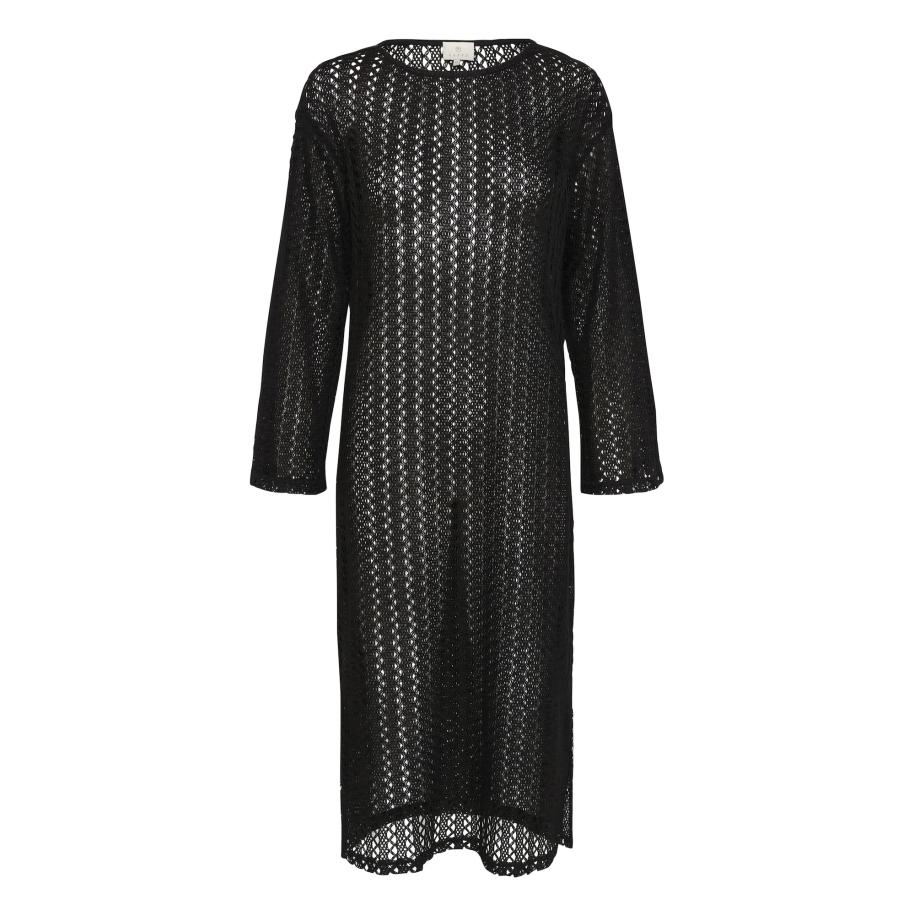 Kaffe Gebreide jurk Lykke zwart Zwart