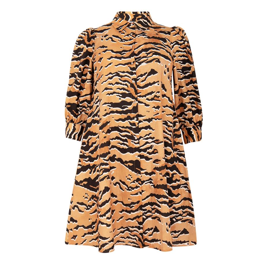 Yoek YOEK Jurk lichtoranje / zwart -