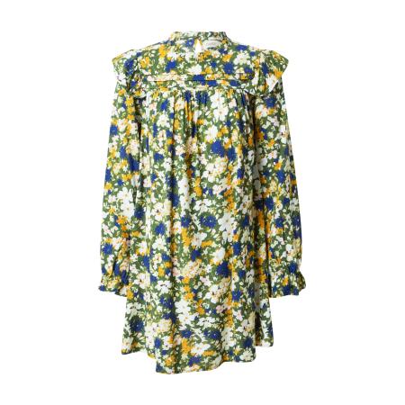 Oasis Oasis Jurk Frill royal blue/koningsblauw / honing / kiwi / rosa / wit