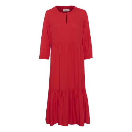 Cream Cream Jurk Tiah knalrood