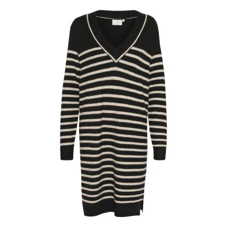 Kaffe Kaffe Jurk Juno beige / zwart