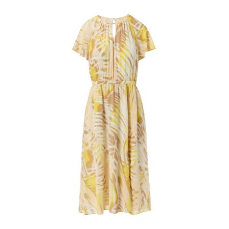 COMMA Jurk geel / wit