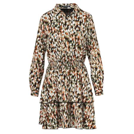 KOROSHI KOROSHI Blousejurk gemengde kleuren