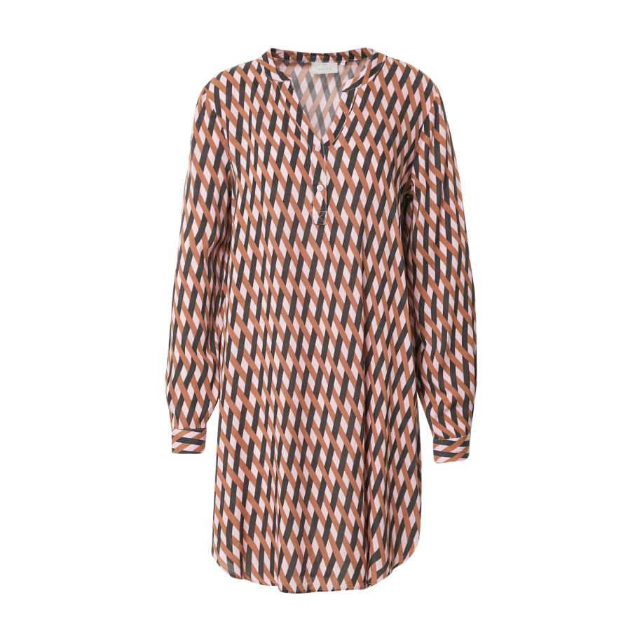 Kaffe Jurk KAmarana bruin / pastelroze / zwart Roze