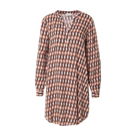 Kaffe Jurk KAmarana bruin / pastelroze / zwart