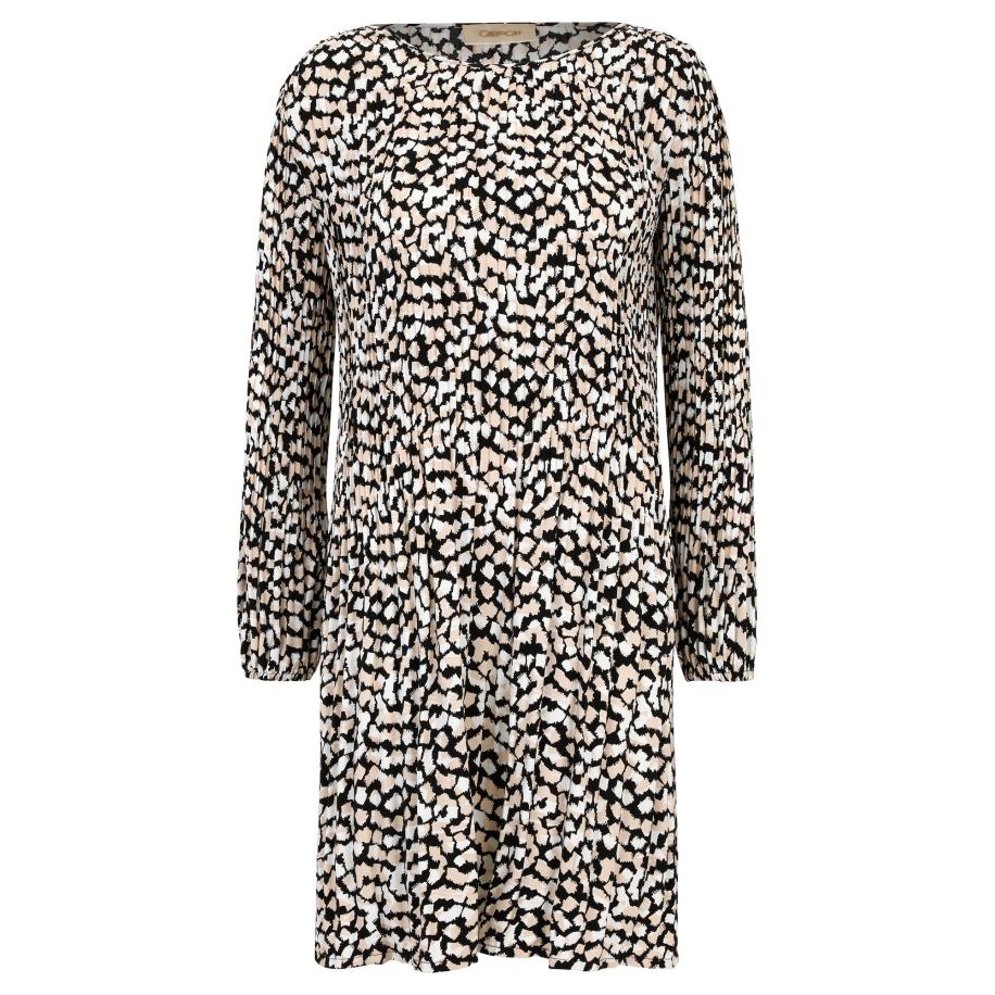 Cartoon Jurk beige / zwart / wit Wit