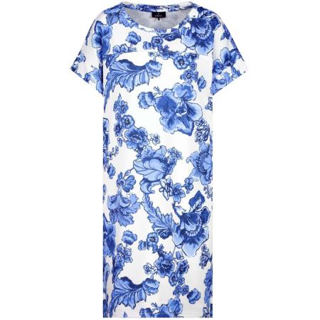 Monari monari Zomerjurk saffier / hemelsblauw / lichtblauw / wit